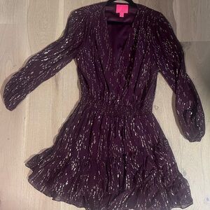 Lilly Pulitzer Size 12 Dress - Maroon and Gold Threading - Like New (runs small)